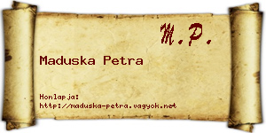 Maduska Petra névjegykártya