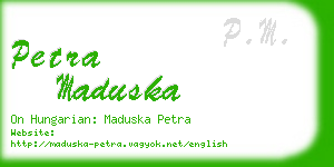 petra maduska business card